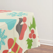 Cute Colorful Retro Kerstmis Tafelkleed (Voorbeeld)
