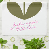 Cute Colorful Retro Scandinavian Flower Custom Theedoek (Gevouwen)