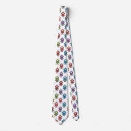 Cute Colorful Robot Pattern Stropdas