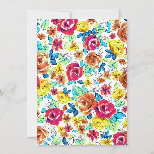 Cute colorful  rozen graduation party kaart (Achterkant)