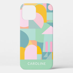 Cute Colorful Scandinavian Geometric Shape Collage Case-Mate iPhone Case