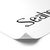 Cute & Colorful Seahorse Waterverf Print (Hoek)