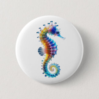 Cute Colorful Seahorses Ronde Button 5,7 Cm
