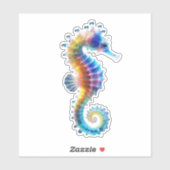Cute Colorful Seahorses Sticker (Vel)