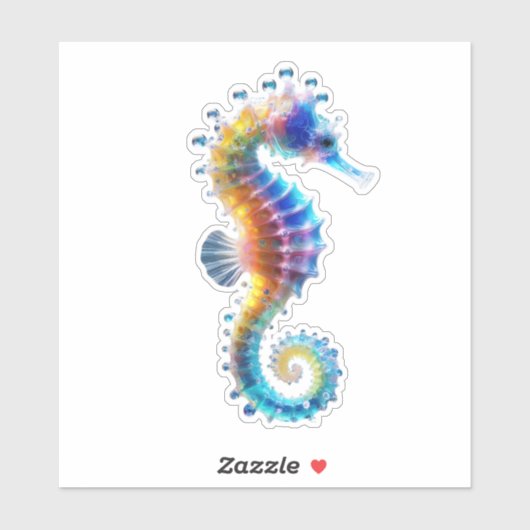 Cute Colorful Seahorses Sticker (Vel)