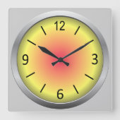 Cute & Colorful Shaded Vierkante Klok (Voorkant)