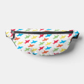 Cute Colorful Shark Pattern Heuptasje (Liggend)