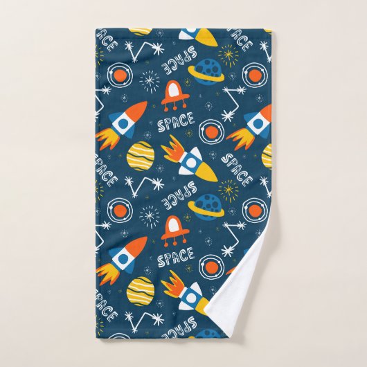 Cute Colorful Space Adventtern Bad Handdoek (Handdoek)