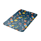 Cute Colorful Space Adventtern Badmat (Gekanteld)