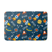 Cute Colorful Space Adventtern Badmat (Voorkant)