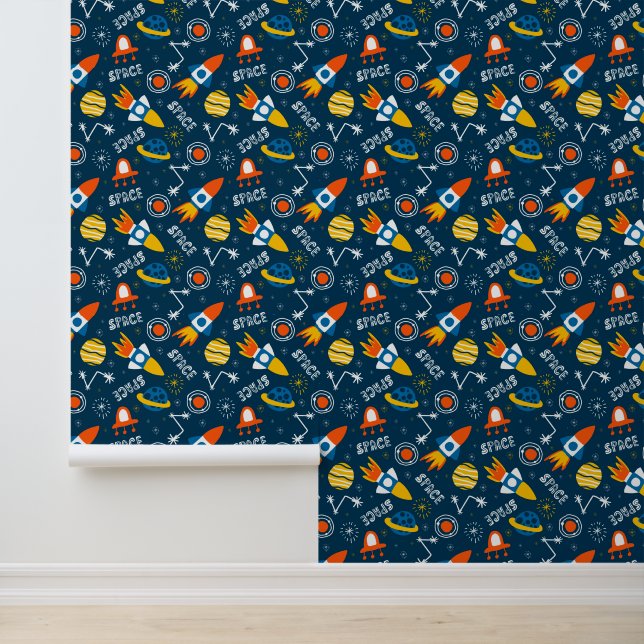 Cute Colorful Space Adventtern Behang (Applicatie)