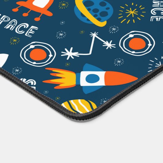 Cute Colorful Space Adventtern Bureaumat (Hoek)
