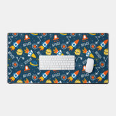 Cute Colorful Space Adventtern Bureaumat (Keyboard & Muis)