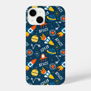 Cute Colorful Space Adventtern iPhone 14 Hoesje