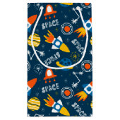 Cute Colorful Space Adventtern Klein Cadeauzakje (Achterkant)