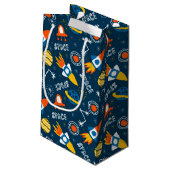 Cute Colorful Space Adventtern Klein Cadeauzakje (Achterkant Gekanteld)