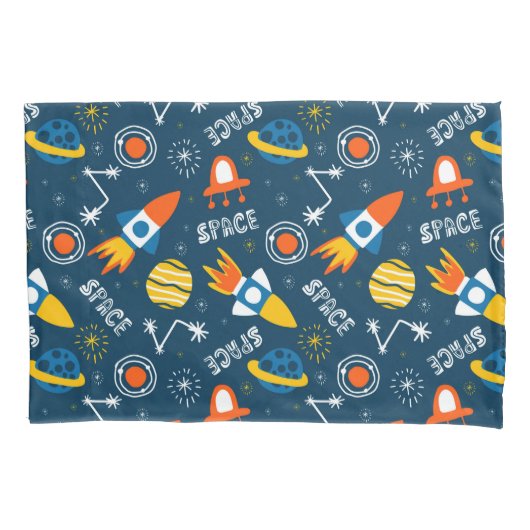 Cute Colorful Space Adventtern Kussensloop (Voorkant)