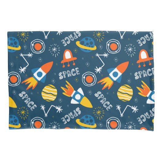 Cute Colorful Space Adventtern Kussensloop (Voorkant)
