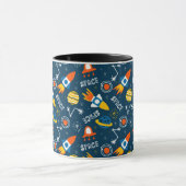 Cute Colorful Space Adventtern Mok (Midden)