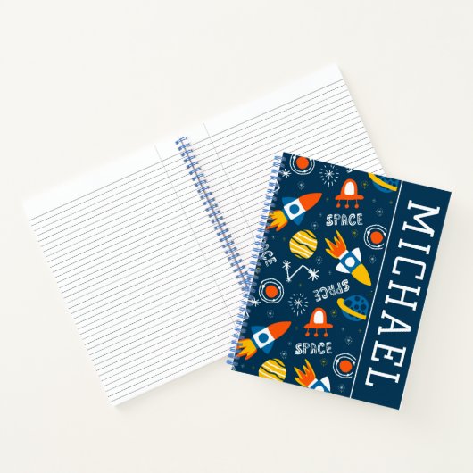 Cute Colorful Space Adventtern Notitieboek (Binnen)