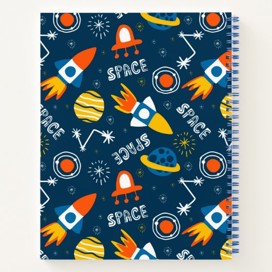 Cute Colorful Space Adventtern Notitieboek (Achterkant)