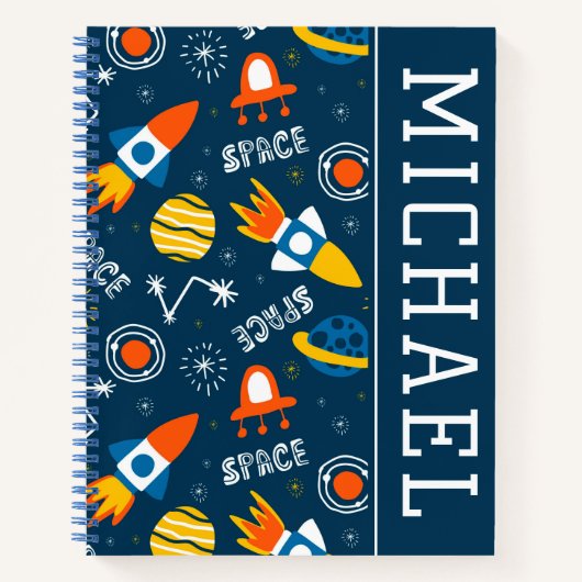 Cute Colorful Space Adventtern Notitieboek (Voorkant)