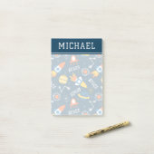 Cute Colorful Space Adventtern Post-it® Notes (Op bureau)