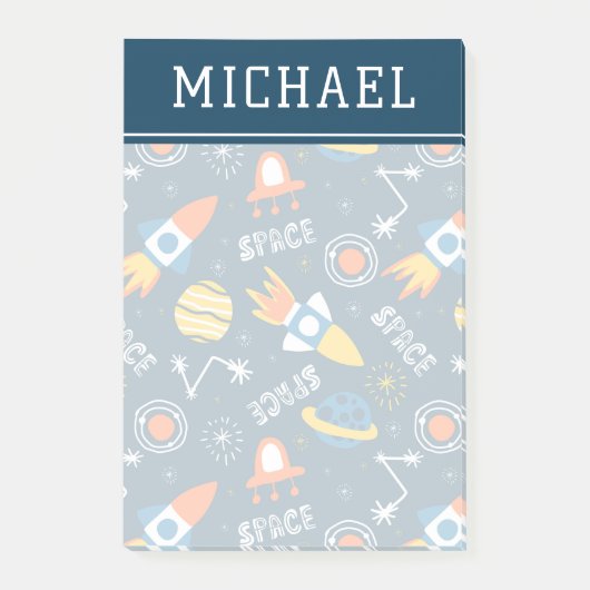 Cute Colorful Space Adventtern Post-it® Notes (Voorkant)