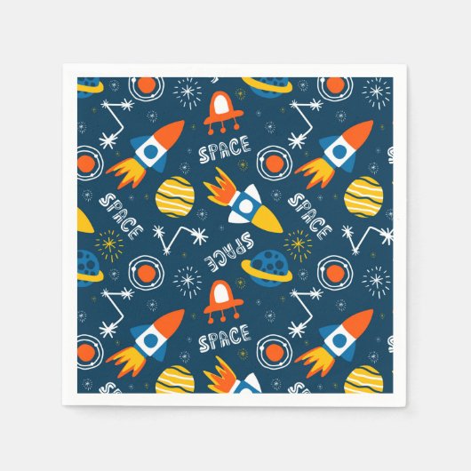 Cute Colorful Space Adventtern Servet (Voorkant)