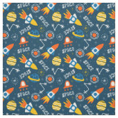Cute Colorful Space Adventtern Stof (Swatch)