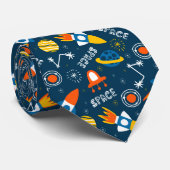 Cute Colorful Space Adventtern Stropdas (Opgerold)