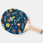 Cute Colorful Space Adventtern Tafeltennisbatje (Zijkant)