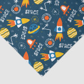 Cute Colorful Space Adventtern Tissuepapier (Detail)