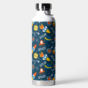 Cute Colorful Space Adventtern Waterfles