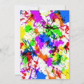 Cute colorful splatter verfgraduatie party kaart (Achterkant)
