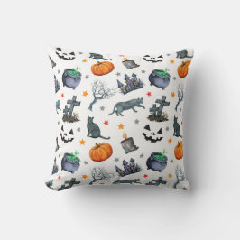 Cute colorful spooky Halloween Kussen