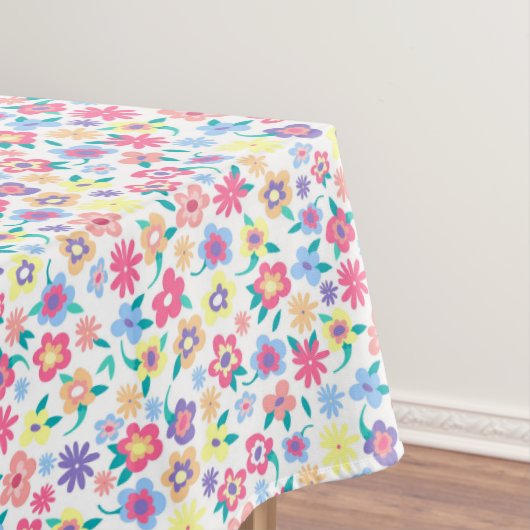 Cute colorful spring blob Patlecloth Tafelkleed (Voorbeeld)