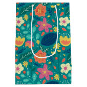 Cute colorful spring blob patroon 2 medium cadeauzakje (Achterkant)