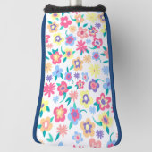 Cute colorful spring bloemen patroonkom golfheadcover (Draai 90)