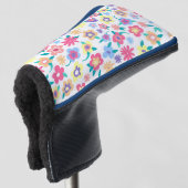 Cute colorful spring bloemen patroonkom golfheadcover (3/4 voorkant)