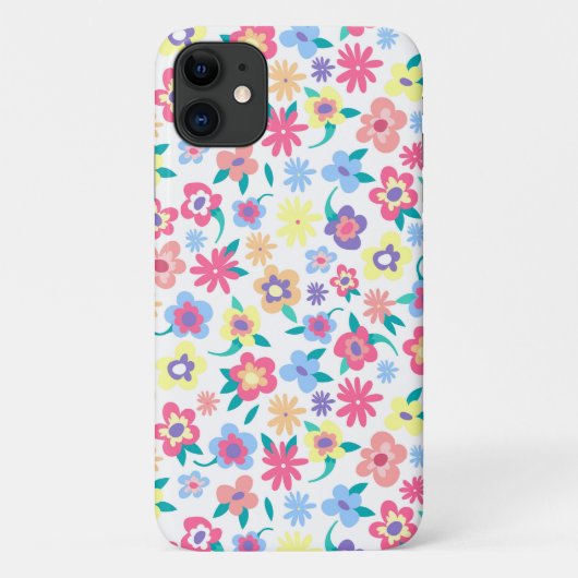 Cute colorful spring flower patroon Case-Mate iPhone case (Achterkant)