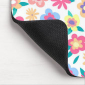Cute colorful spring flower patroon muismat (Hoek)
