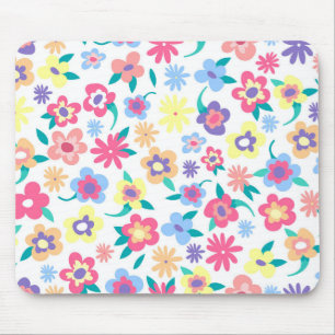 Cute colorful spring flower patroon muismat