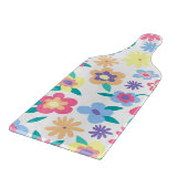 Cute colorful spring flower patroon snijplank (Hoek)