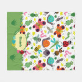 Cute Colorful Spring Insects Pattern Kinder Fleece Deken (Voorkant (Horizontaal))
