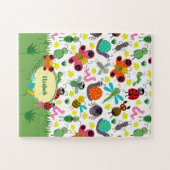 Cute Colorful Spring Insects Pattern Kinder Legpuzzel (Horizontaal)