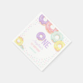 Cute Colorful Sprinkle Donuts First Birthday Servet (Hoek)