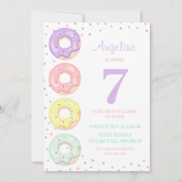 Cute Colorful Sprinkle Donuts Kids Birthday Kaart