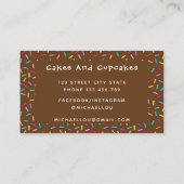 Cute Colorful Sprinkles Bakery Visitekaartje (Achterkant)