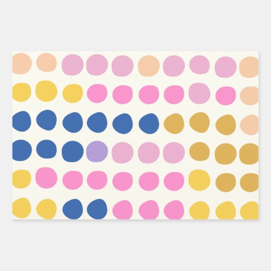 Cute Colorful Stippen Scandinavian Pattern Inpakpapier Vel (Voorkant 3)